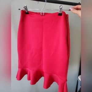 Double layered pencil skirt